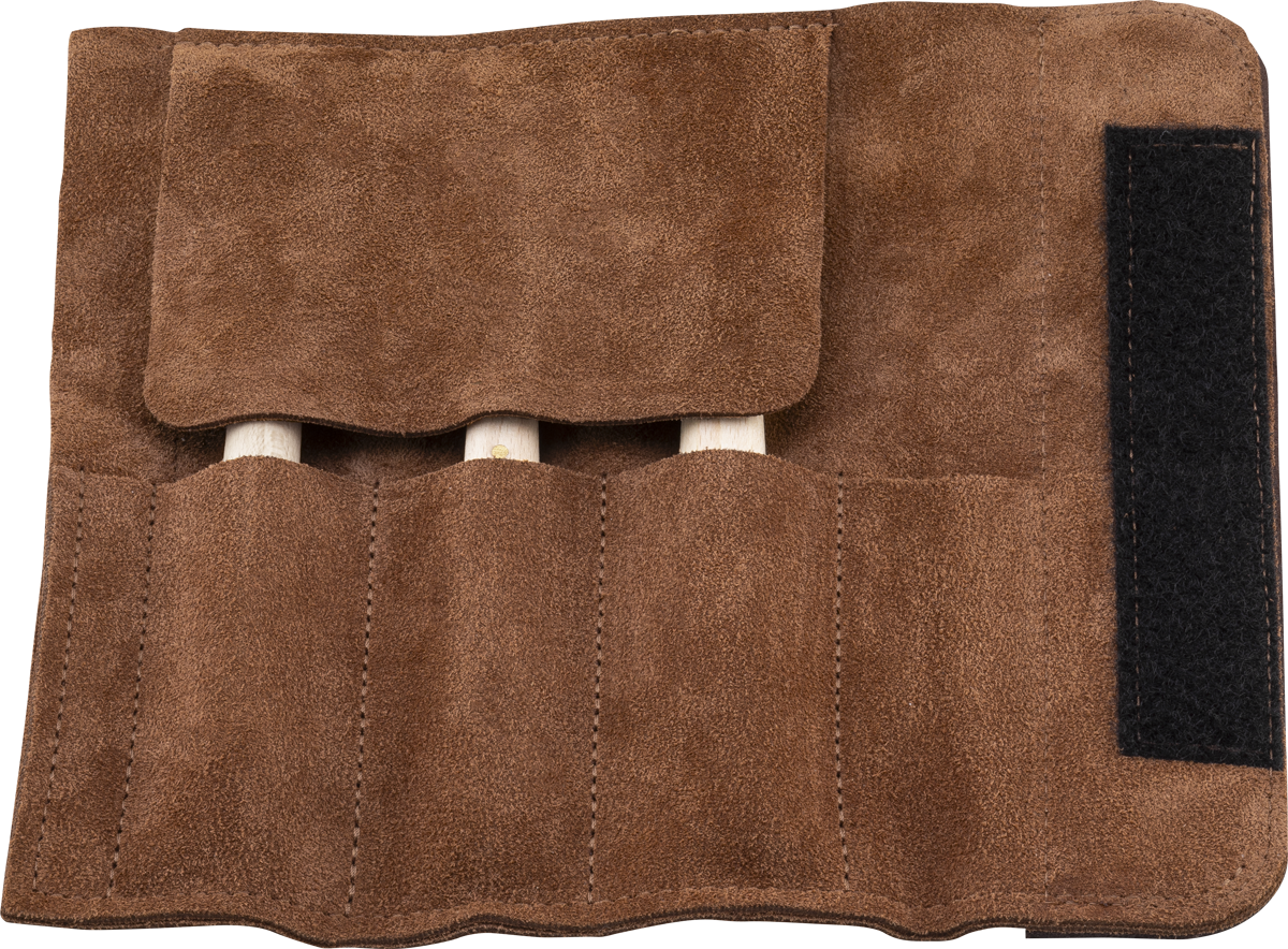 Schnitzmessersatz in Ledertasche, 3-tlg.