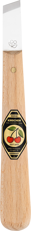 Kerbschnitzmesser mit Weißbuchenheft - mit gerader, schräger Schneide