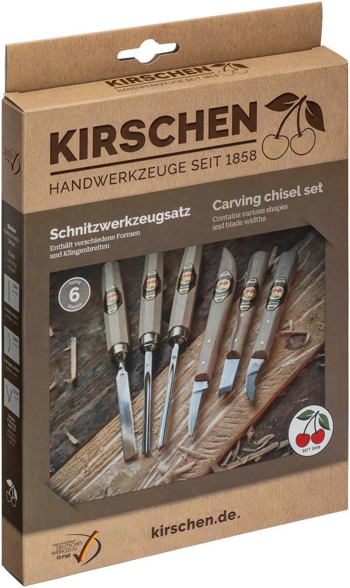 Schnitzwerkzeugsatz im Karton, 6-tlg