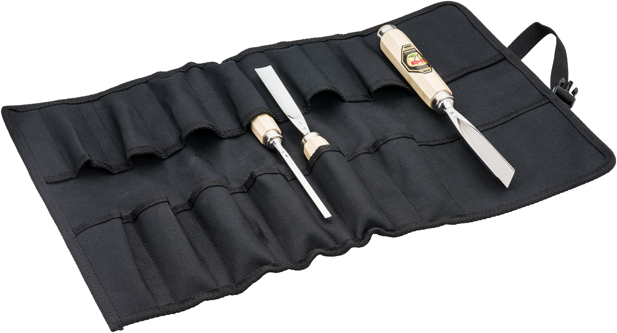 Mikrofaser-Rolltasche, leer 12-tlg. - für Bildhauerwerkzeuge