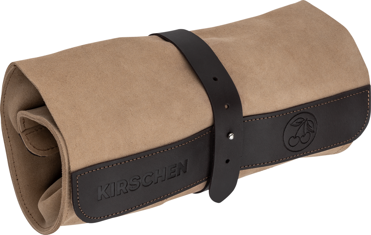 Leder-Rolltasche, leer - für Stechbeitel und Bildhauer, 12 Fächer
