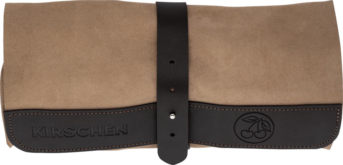 Leder-Rolltasche, leer - für Stechbeitel und Bildhauer, 12 Fächer