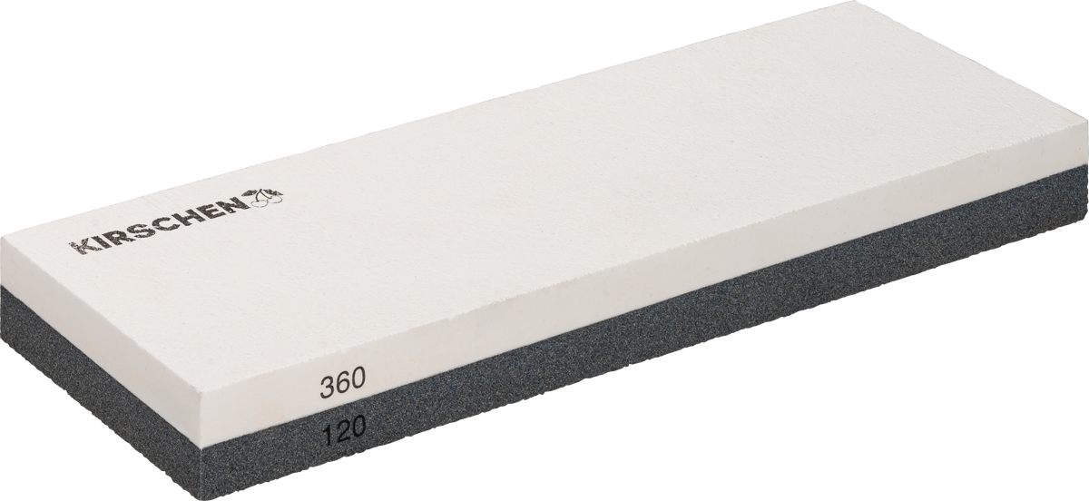 Schleif- und Abrichtstein, Körnung 120/360 - Grau | weiß