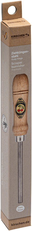 Ziehklingenstahl mit Rotbuchenheft, oval